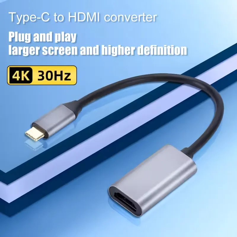 Supplier image showing Type-C to HDMI converter with 4K 30Hz cue