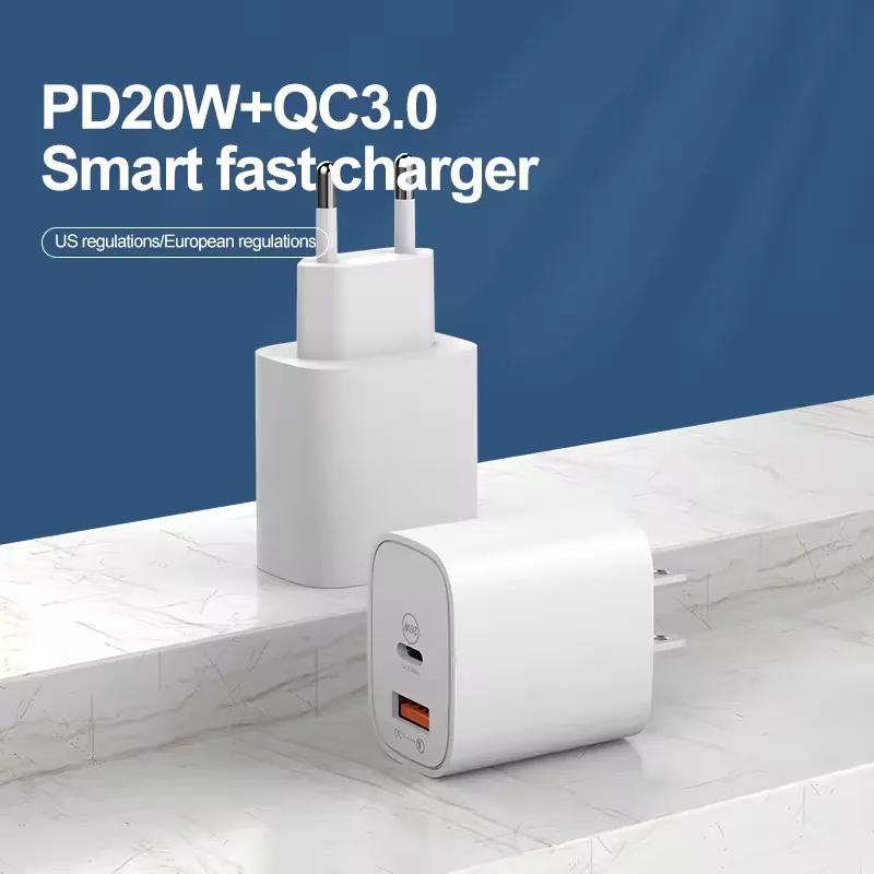 Supplier image showing the listed PD20W and QC3.0 charger description