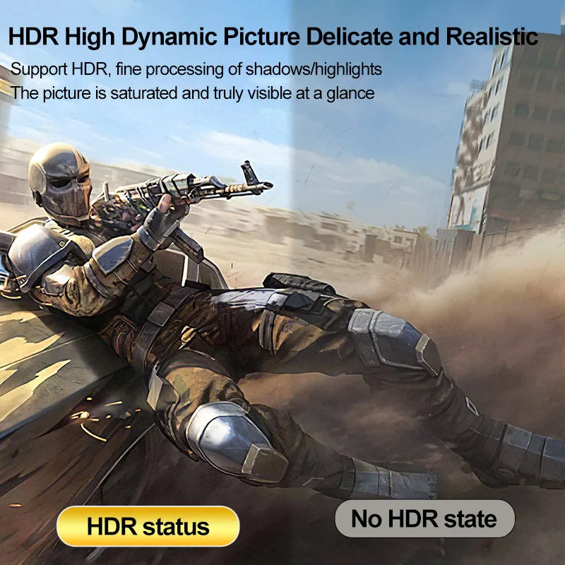Supplier image showing HDR high dynamic picture comparison cue