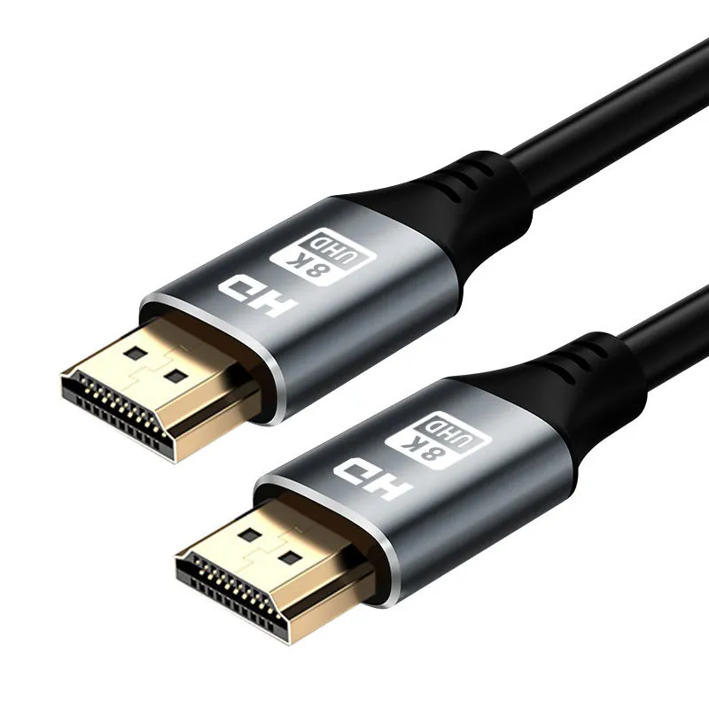 Ultra Clear 8K HDMI cable with gray connector housings and black cable