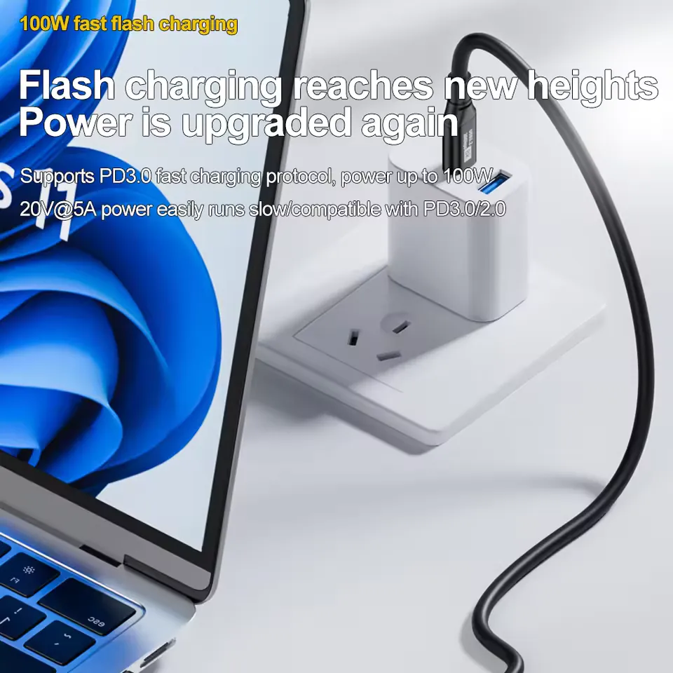 Supplier image illustrating the listed 100W PD charging function