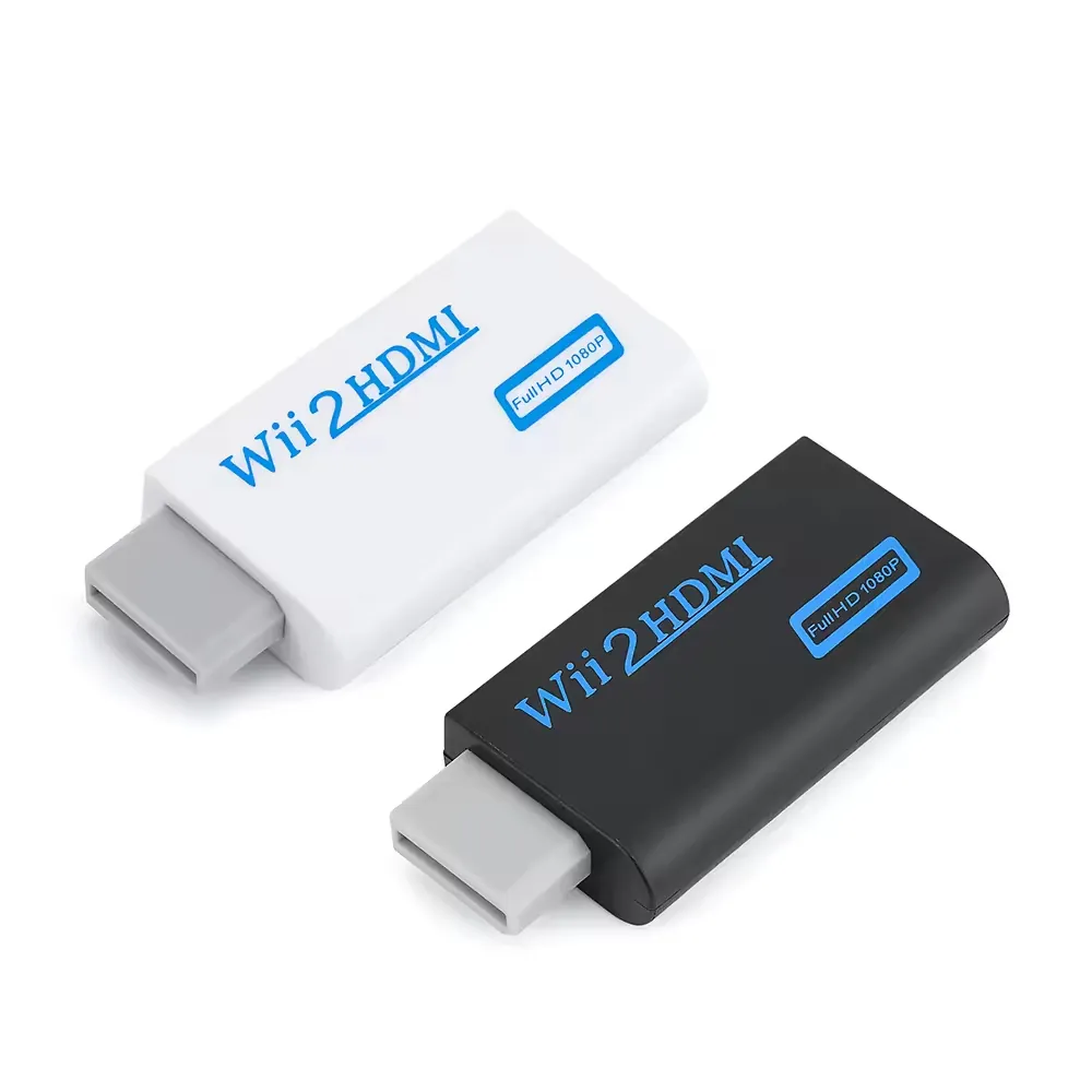 Black and white Wii2HDMI adapter color variants